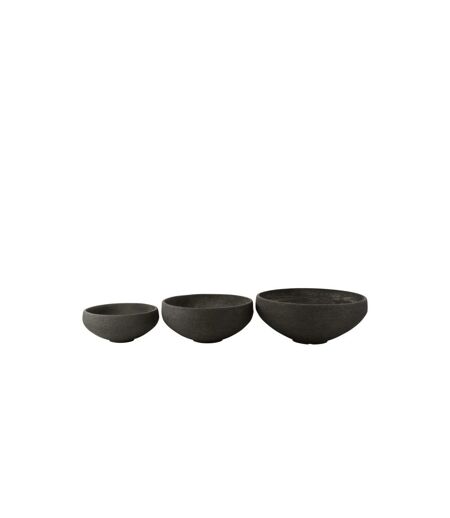 Lot de 3 Cache-Pots en Argile Abel 69cm Noir