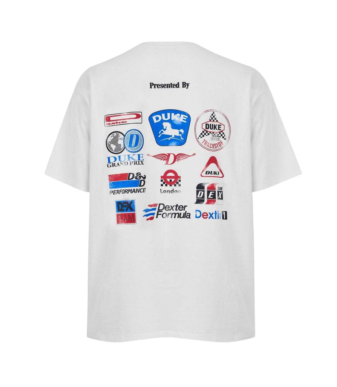T-shirt Motif/style Imprimé Au Dos Homme Vieux Blanc Duke-3