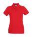 Fruit Of The Loom Ladies Lady-Fit Premium Short Sleeve Polo Shirt (Red)