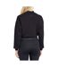 Womens/ladies Inky Crop Sweatshirt Black Red Run-3