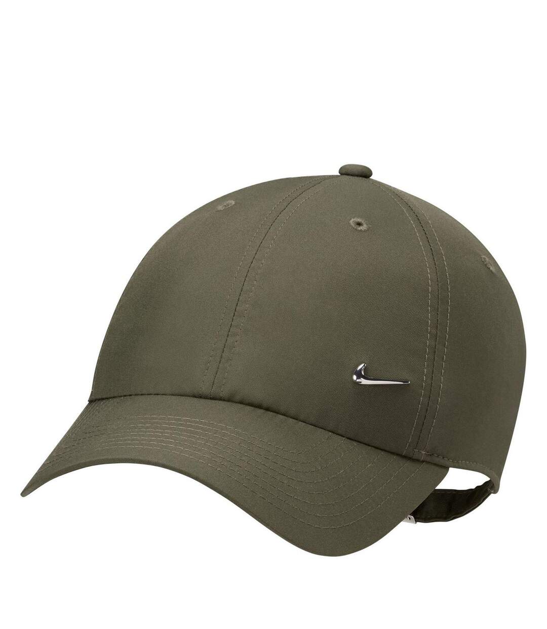 Casquette De Baseball Motif/style Swoosh Vert Kaki Argenté Nike-1