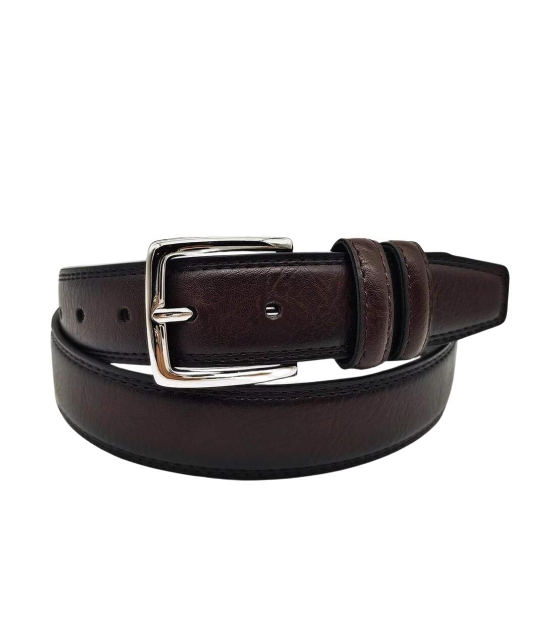 Ceinture élégante en PVC Noir pour Homme - Style Classique et Ajustable-3