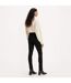 Womens/ladies 721 Denim Skinny Jeans Black Levis-4