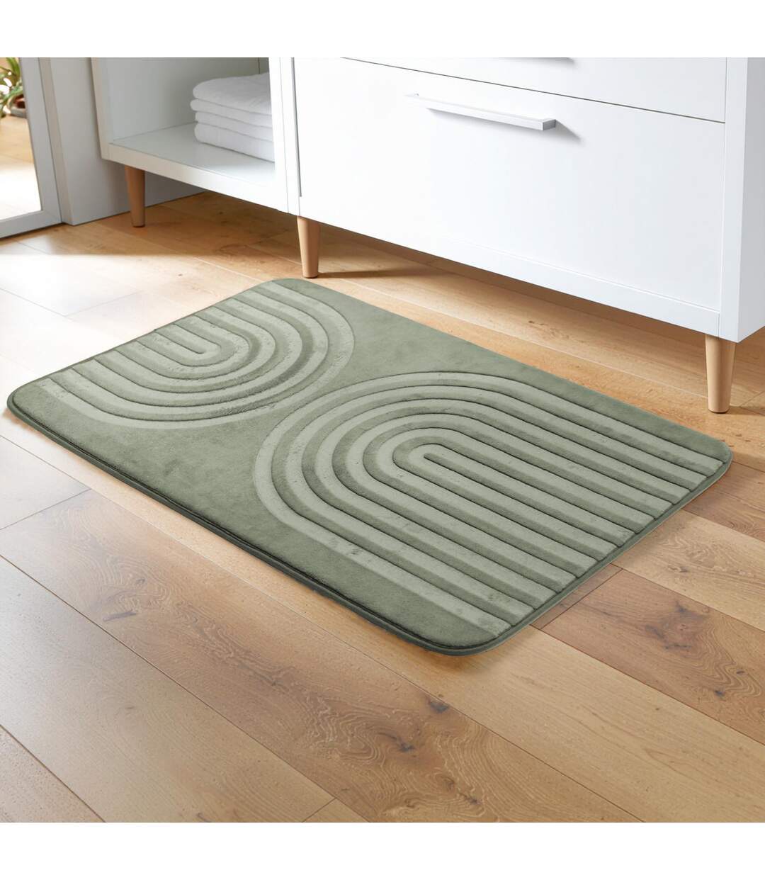Tapis de Bain Microfibre Allure 45x75cm Sauge-5