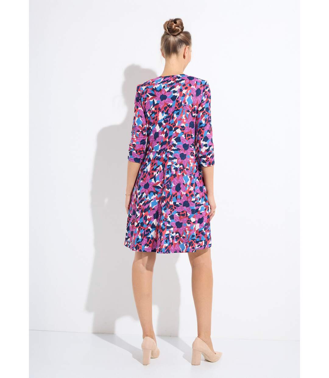 Robe imprimée chaude droite courte-2
