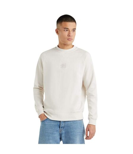 Mens logo sweatshirt white sand Umbro