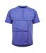 T-shirt Motif/style Coutures Apparentes Merson Homme Bleu Iris Chiné Nicce-2