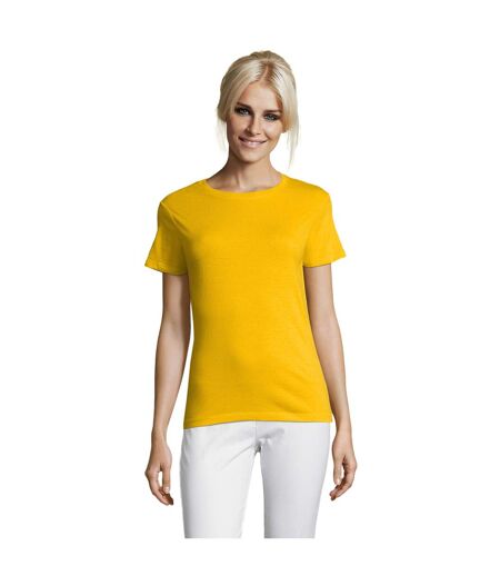 T-shirt Regent Femme Jaune Or SOLS