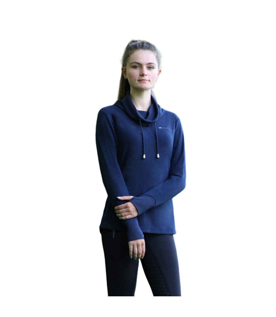 Hy Womens/Ladies Synergy Cowl Neck Sweatshirt (Navy)