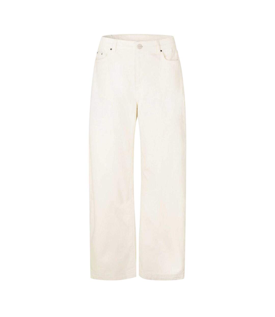 Womens/ladies Wide Leg Barrel Jeans Ecru Couture Club-2