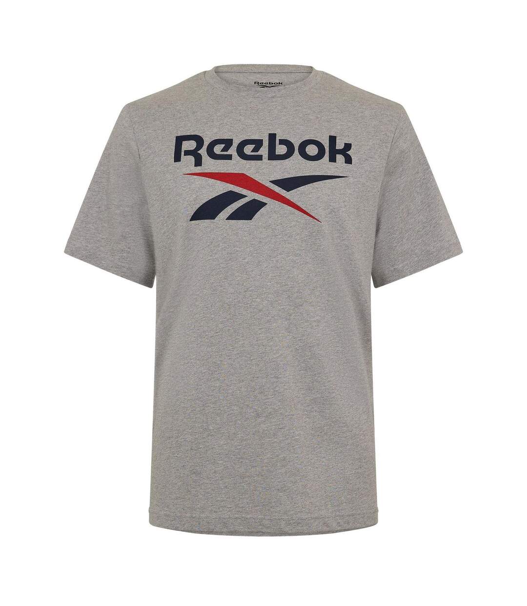 T-shirt Motif/style Gros Logo Identity Homme Gris Clair Chiné Reebok-1