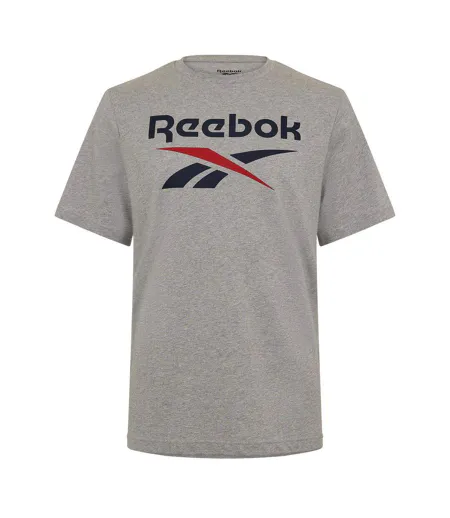 T-shirt Motif/style Gros Logo Identity Homme Gris Clair Chiné Reebok
