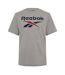 T-shirt Motif/style Gros Logo Identity Homme Gris Clair Chiné Reebok-1