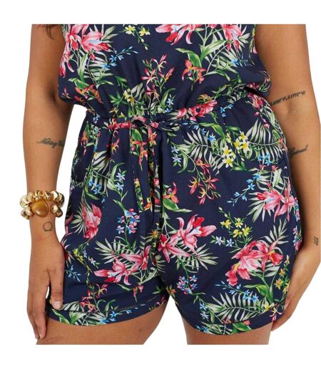 Combishort Motif/style Floral Femme Blanc Brave Soul