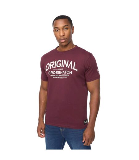 Mens Vintarge T-shirt Raisin Purple Crosshatch