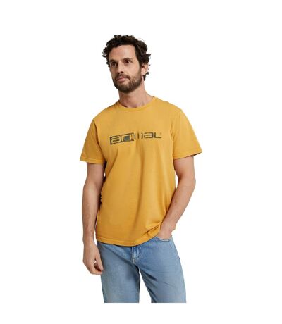 Animal Mens Jacob Back Print Natural Logo T-Shirt (Yellow) - UTMW307