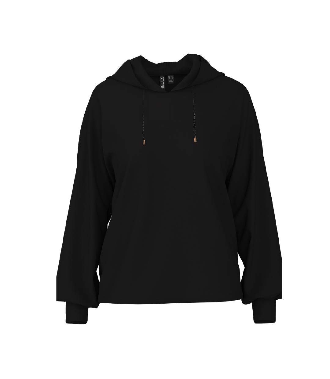 Sweat à capuche noir femme pieces pcnakuna-1