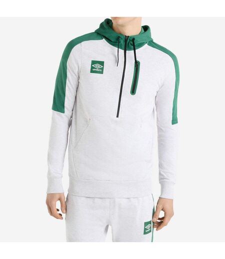 Mens Terrace Half Zip Hoodie Fir Ice Marl Umbro