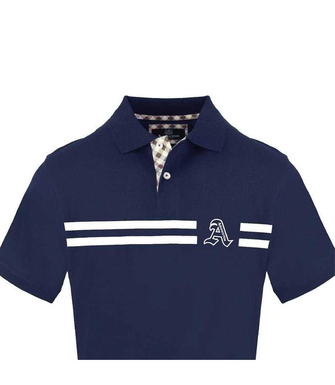 Polo Manches Courtes Homme Bleu Marine Aquascutum-3