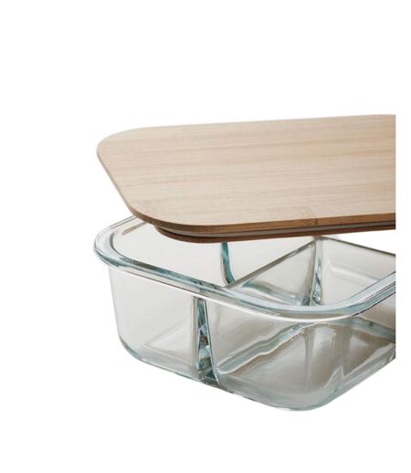 Tundra 3 bamboo glass lunch box one size transparent MidOcean