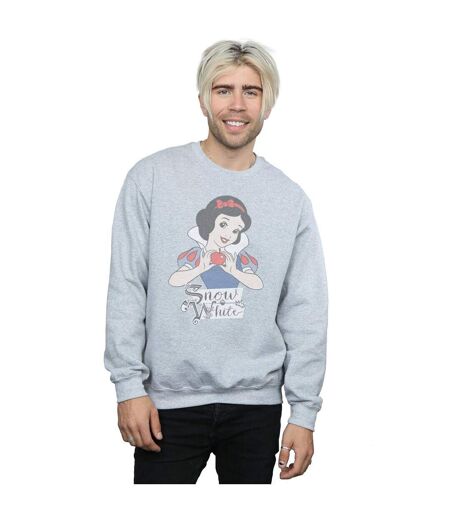 Disney Princess Mens Snow White Apple Sweatshirt (Sports Grey)