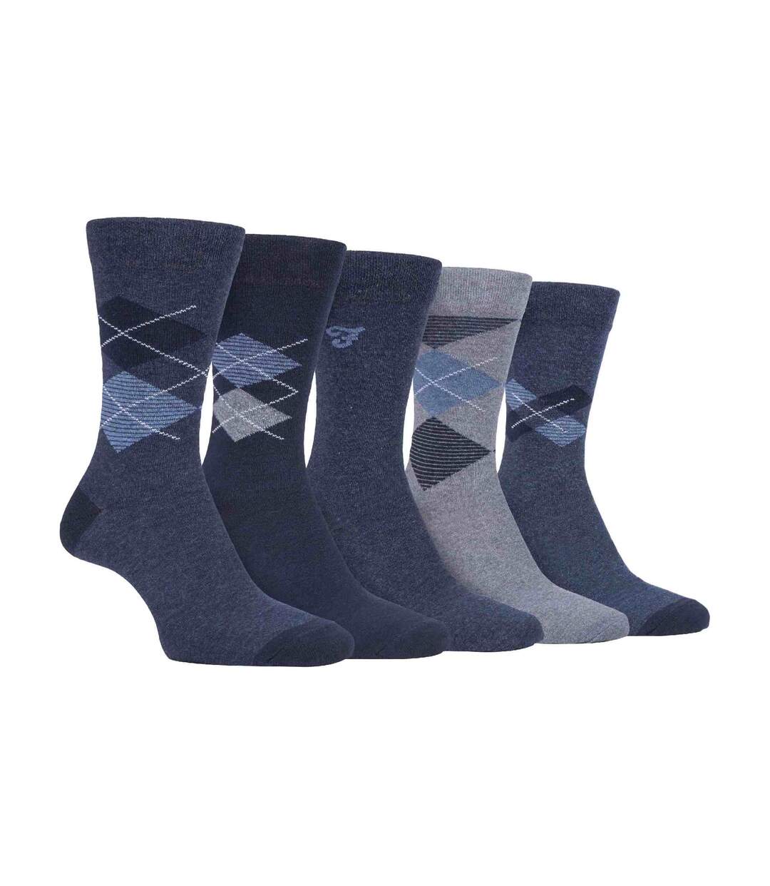 5 Pack Mens Argyle Patterned Cotton Dress Socks-1