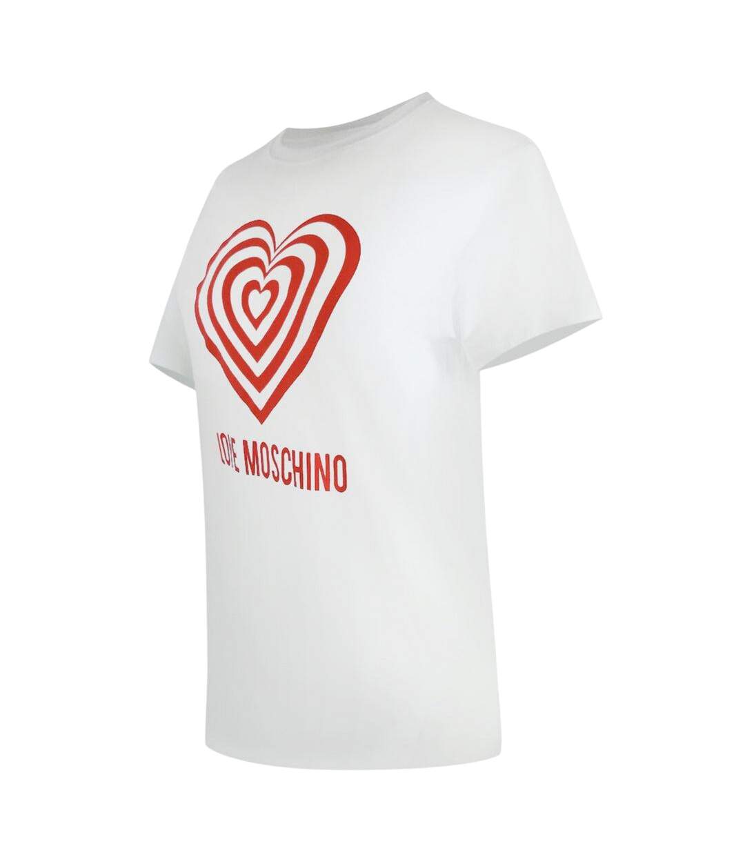 Womens/ladies Hypno Heart T-shirt White Love Moschino-3