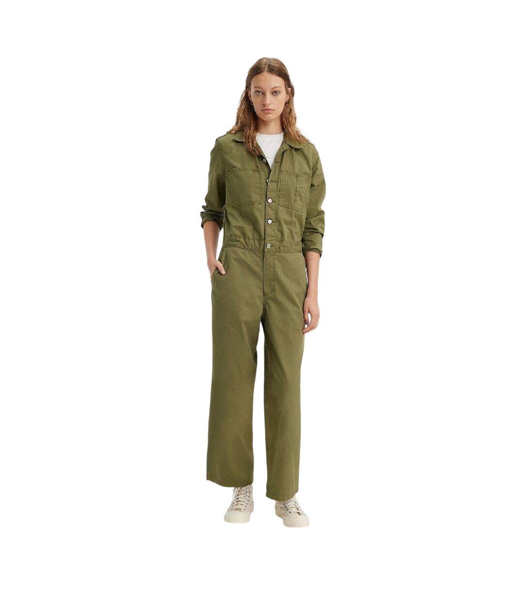 Combinaison Manches Longues Iconic Femme Kaki Foncé Levis-4