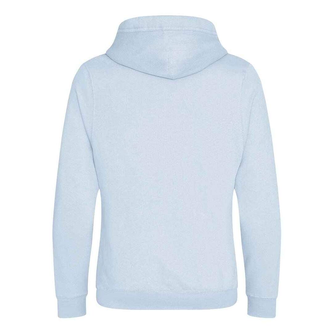 Unisex adult crossover collar hoodie sky blue Awdis-2