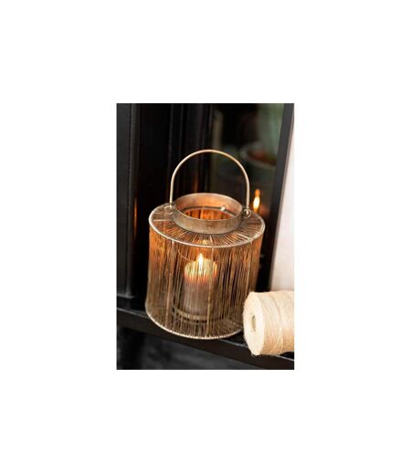Lanterne Vintage en Métal Freyo 27cm Bronze