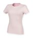Skinni Fit Womens/Ladies Feel Good Stretch Short Sleeve T-Shirt (Baby Pink) - UTRW4422