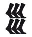Mens 100% Cotton Non Elastic Top Gentle Grip Socks (Pack Of 6) (Black) - UTMB198