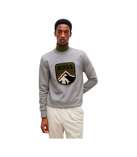 Mens Stadler 97 Mountain Sweatshirt Silver Hugo Boss