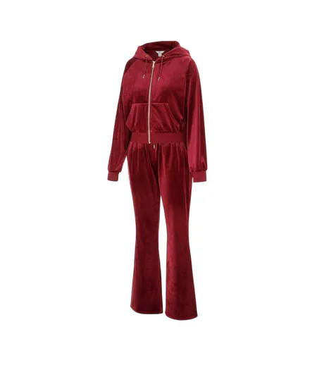 Ensemble Ensemble De Survêtement Manches Longues Raglan Femme Bordeaux Miso
