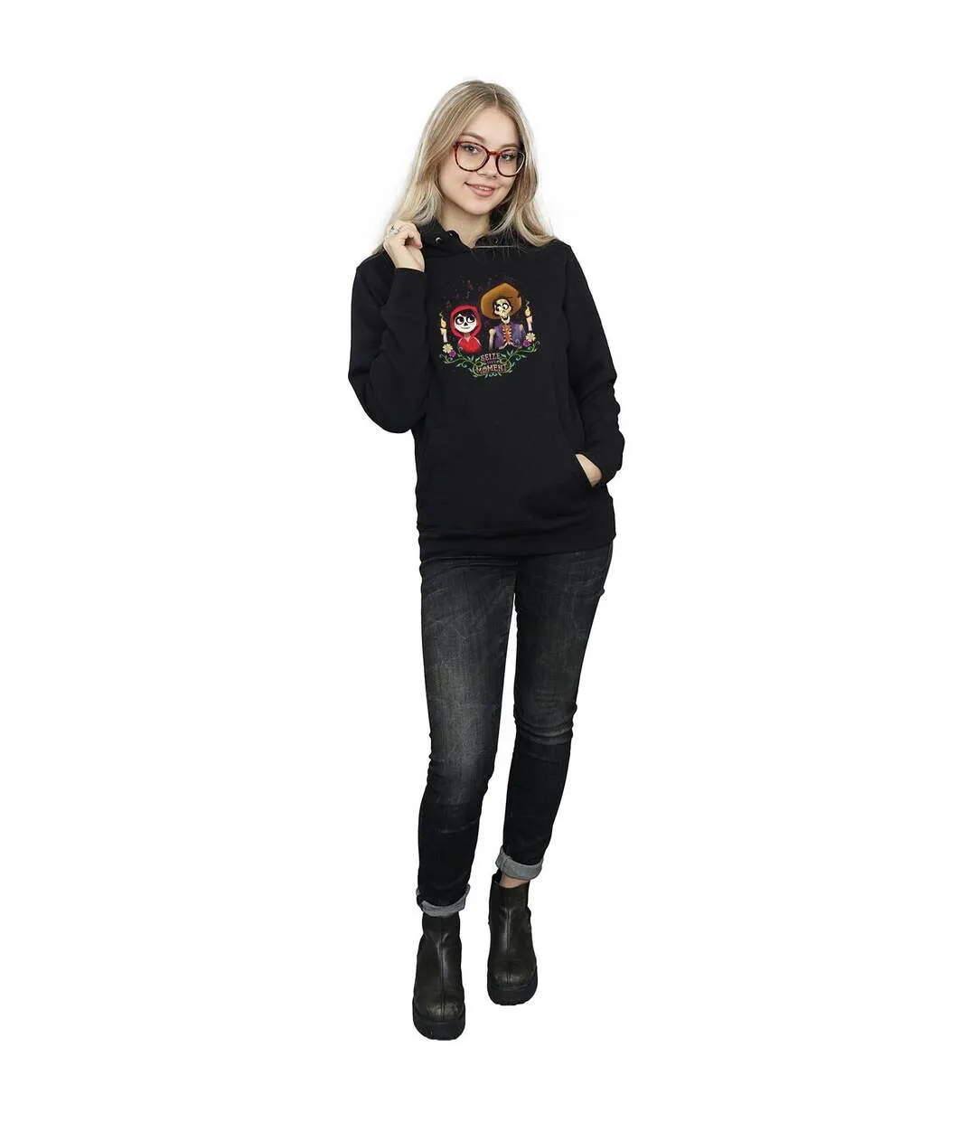 Disney - Sweat à capuche COCO MIGUEL AND HECTOR - Femme (Noir) - UTBI2564-4