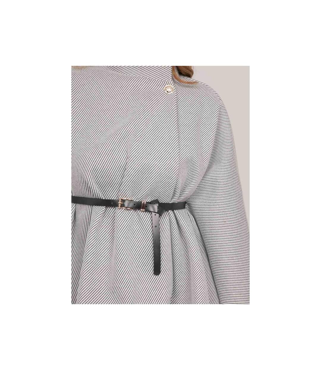 Cape avec ceinture col montant manches évasées UROLIE - Dona X Lisa-3