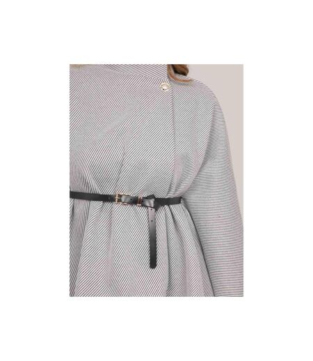 Cape avec ceinture col montant manches évasées UROLIE - Dona X Lisa