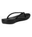 Womens/ladies Iqushion Crystal Flip Flops Black FitFlop-2