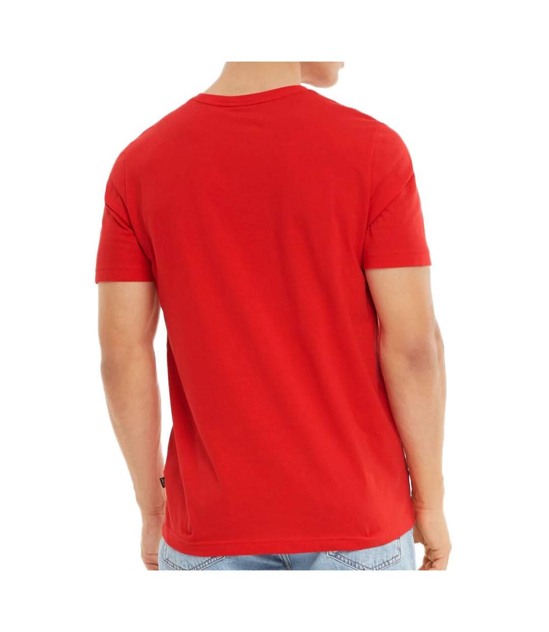T-shirt rouge homme puma essential logo-2