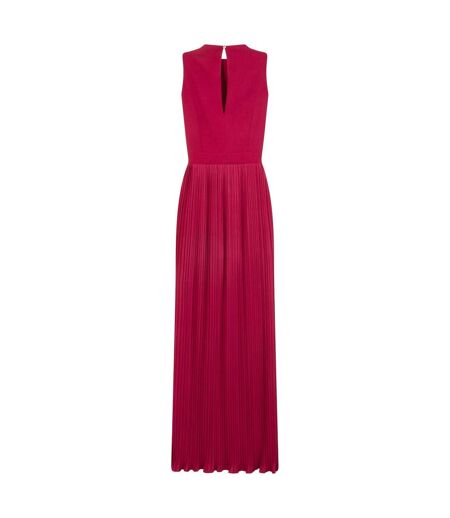 Little Mistress Womens/Ladies Madison Embellished Waist Maxi Dress (Berry Pink) - UTLM1921