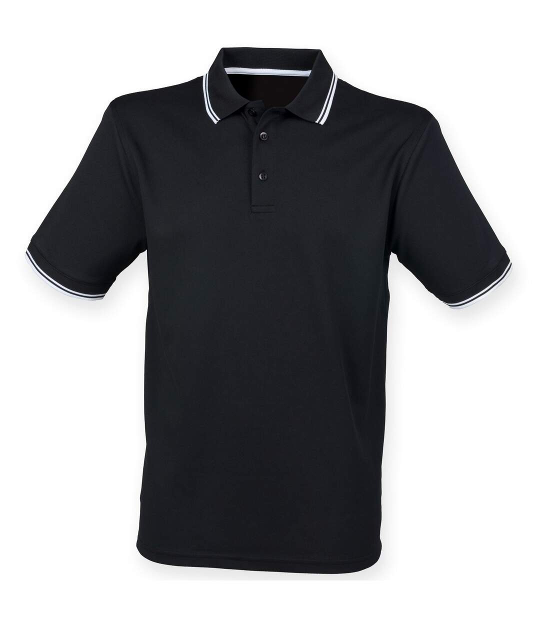 Henbury - Polo à manches courtes - Homme (Noir/Blanc) - UTRW4752