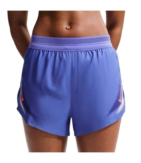 Short De Course Aeroswift Femme Bleu Saphir Rouge Vif Nike