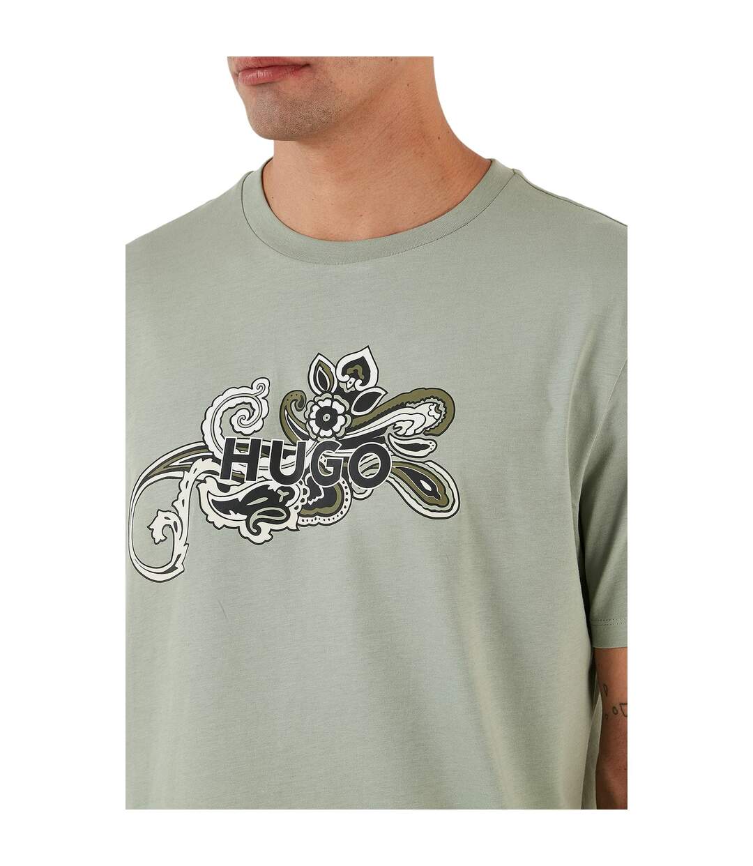 Mens Dulive T-shirt Light Green Hugo-4