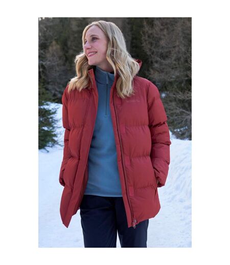 Womens/ladies Waterproof Padded Jacket Orange Mountain Warehouse