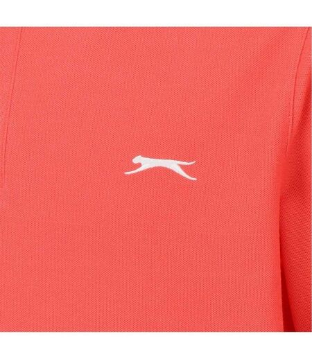 Polo Motif/style Logo Brodé Homme Corail Foncé Slazenger