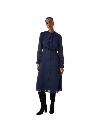 Robe mi-longue femme bleu marine Principles