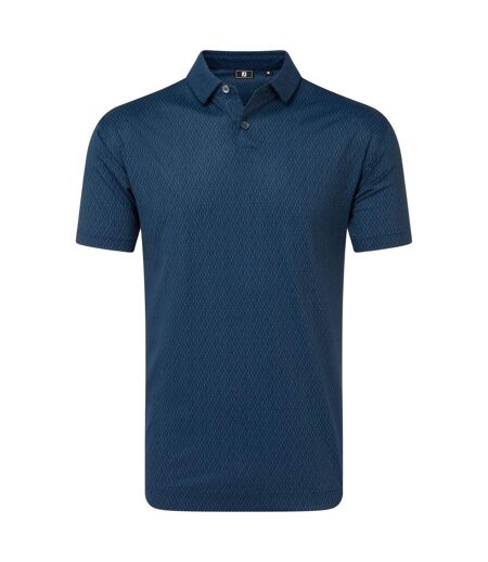 Mens Geo Dot Print Polo Shirt Blue FootJoy