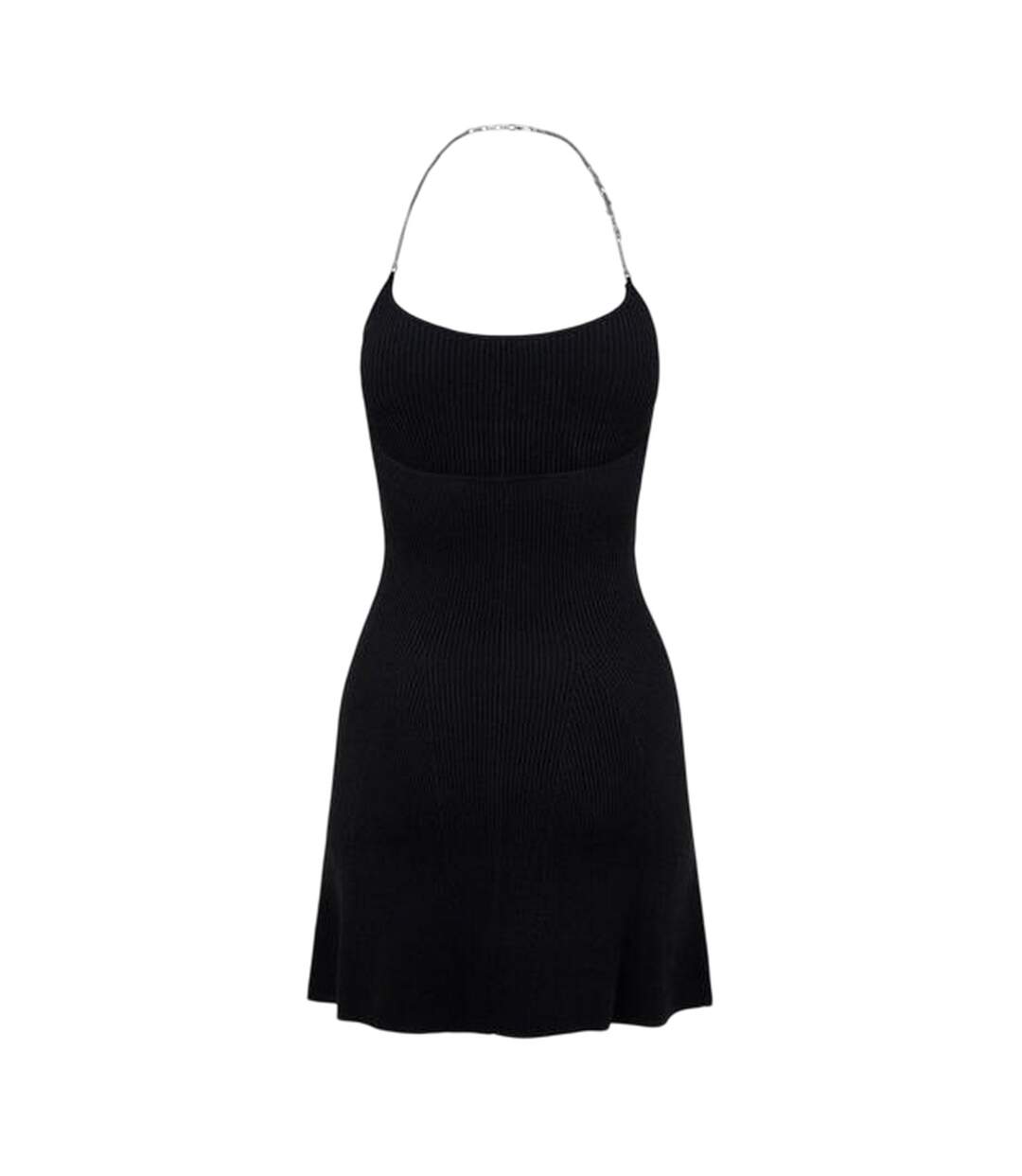 Womens/ladies Chain Halter Neck Mini Dress Black Diesel-3