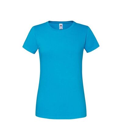 Fruit of the Loom Womens/Ladies Iconic 195 Premium T-Shirt (Azure Blue) - UTRW9339