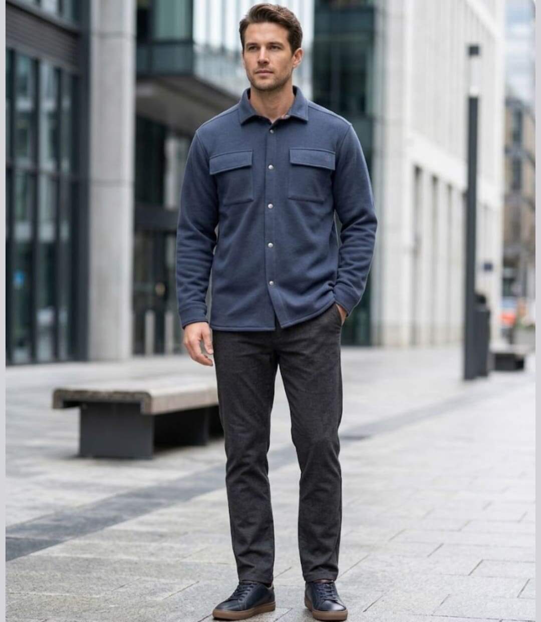 CHALLENGER BASTIEN3 — Surchemise molleton gris : le confort chaud au style décontracté-3